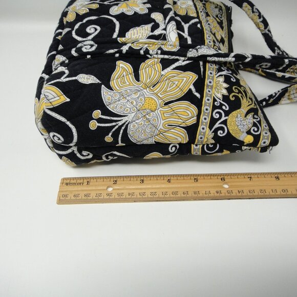 Vera Bradley Shoulder Bag Tote  YELLOW BIRD Quilted Cotton Purse - Picture 7 of 10